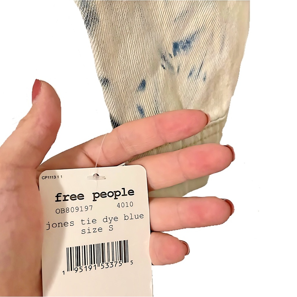 NEW Free People Rumors Denim Jacket in Jones Tie Dye Blue - size S - Picture 8 of 8